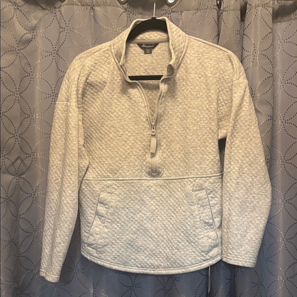 Eddie Bauer Light Gray Pullover - image 1
